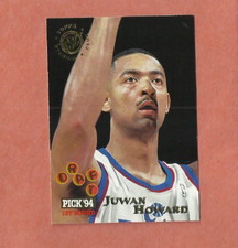 1994-95 TOPPS STADIUM CLUB JUWAN HOWARD ROOKIE CARD #210 WASHINGTON BULLETS. rookie card picture