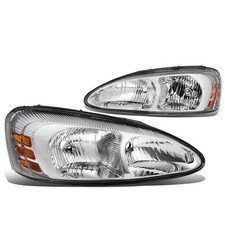 Pair Chrome Housing Amber Side Headloghtlamp For 04-08 Pontiac Grand Prix Lhrh