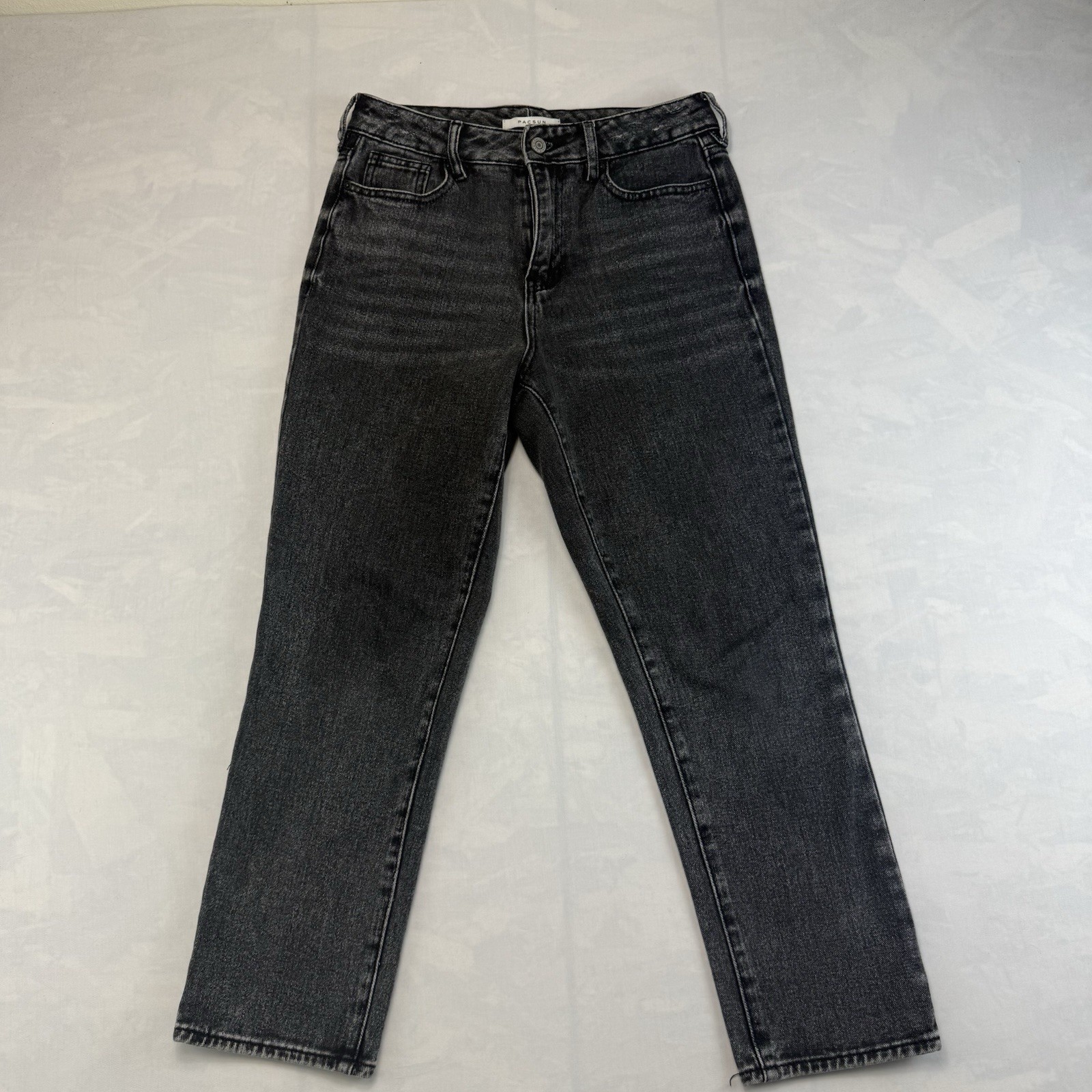 PacSun Mom Jeans Women’s Size 25 Black Acid Wash High Rise Denim-image