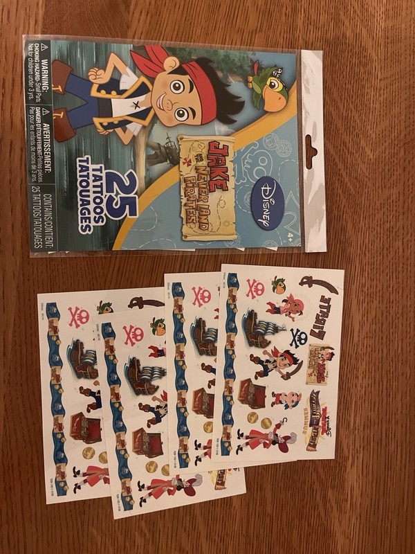 Disney Jake and the Neverland Pirates Lot of 80+ temporary tattoos