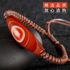 Tibetan Agate Dzi Bead Bracelet Natural Eye Stone Buddhist Mala For Men Women