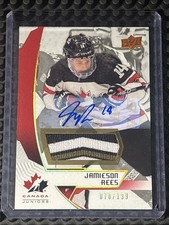 2019-20 TEAM CANADA JUNIORS JAMIESON REES AUTO PATCH JERSEY 3 COLORS 070/199 #68