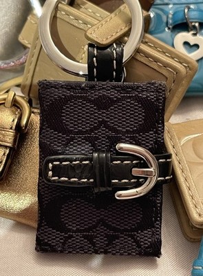 Vintage Coach Photobook Frame MINI Picture Holder Keychain BLACK