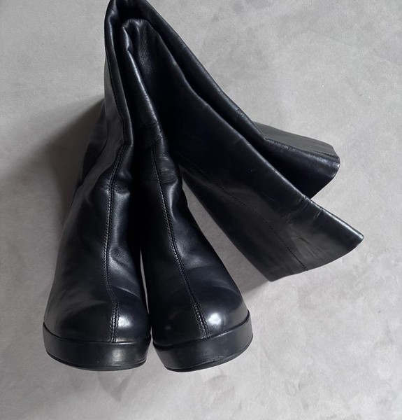 Women Carlo Pazolini Boots Black Leather 37 #10FK