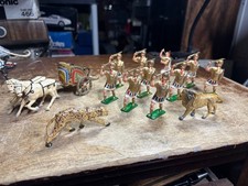 RARE vintage 1950s JOHILLCO Roman QUO VIDAS Chariot METAL Soldier FIGURE SET