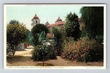 Santa Barbara CA-California, Mission, In the Cemetery, Vintage Postcard