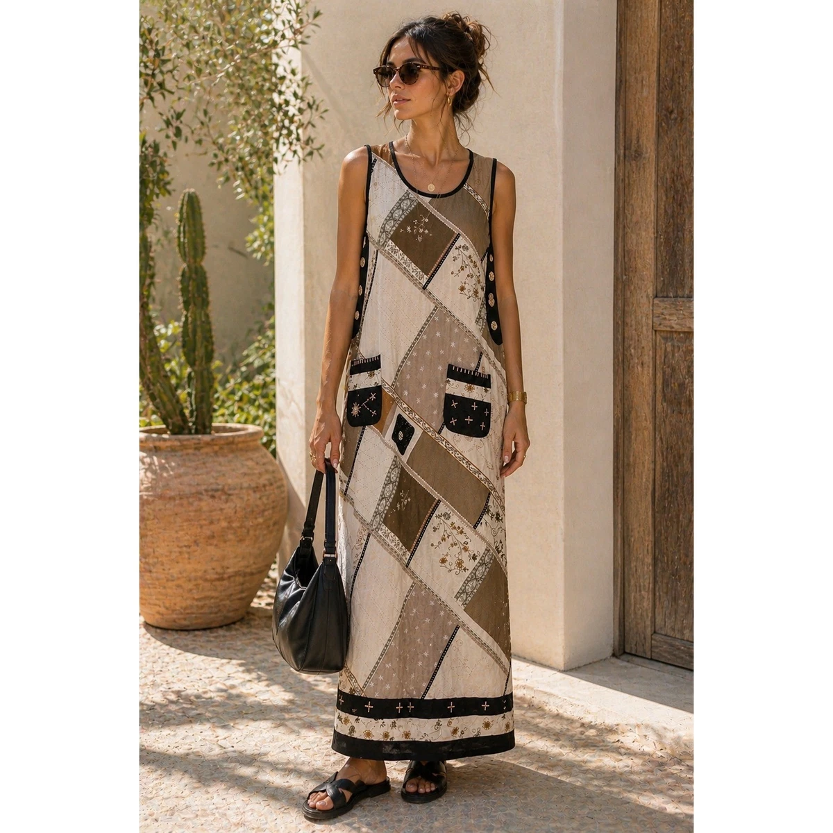 fashion bug maxi dresses Gone With The Wind Maxi Dress (Multi Pink/Blue/Yellow) main image 0