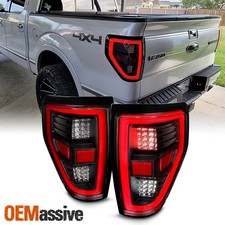 For 2009 2010 2011 2012 2013 2014 Ford F150 Full Led Tail Light Rear Lamp Black