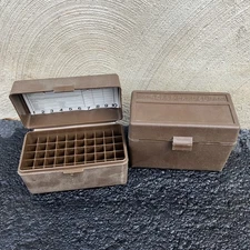MTM Case Gard 50 Ammo Box Brown Lot Of 2