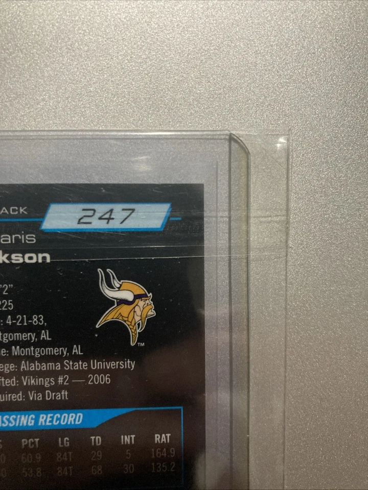 Bowman Chrome 2006 - Tarvaris Jackson #247 - Autógrafo de novato - Minnesota Vikings Foto 4 de 4