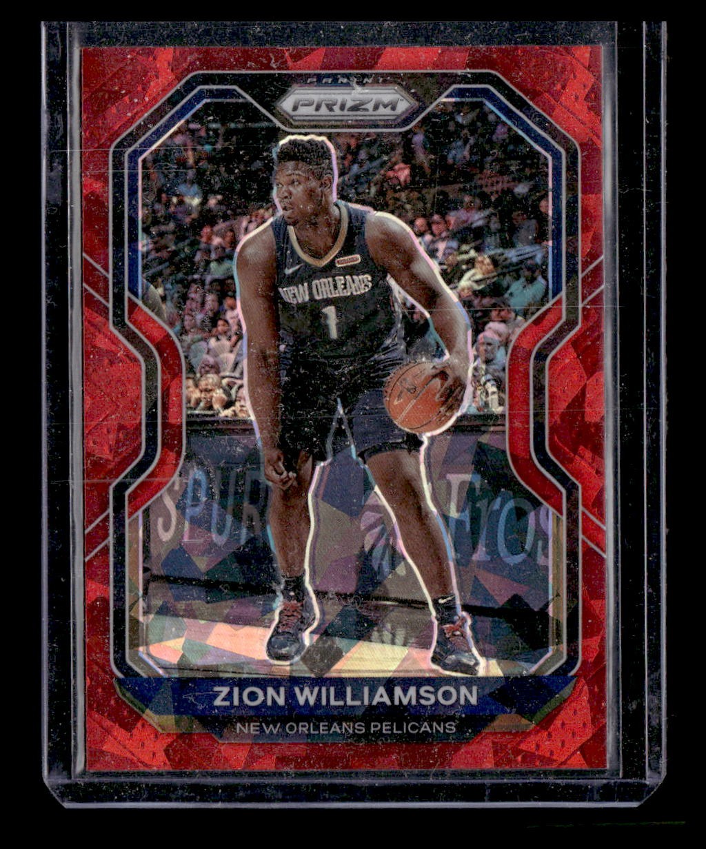 2020-21 Panini Prizm - Ruby Wave Prizms #185 Zion Williamson