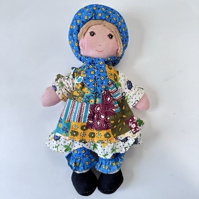 The Original Holly Hobbie 1970s Vintage Cloth Rag Doll, 9'' Knickerbocker