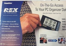 1998 Franklin Rolodex REX PC Companion REX-3-DS Electronic Organizer. Open Box