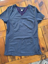 Koi Basics S Katie Women's Scrub Top 4 Pocket Mock Wrap Charcoal