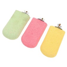 3 Pcs Parrot Toy Bird Beak Grinding Stone Perch Standing Platform