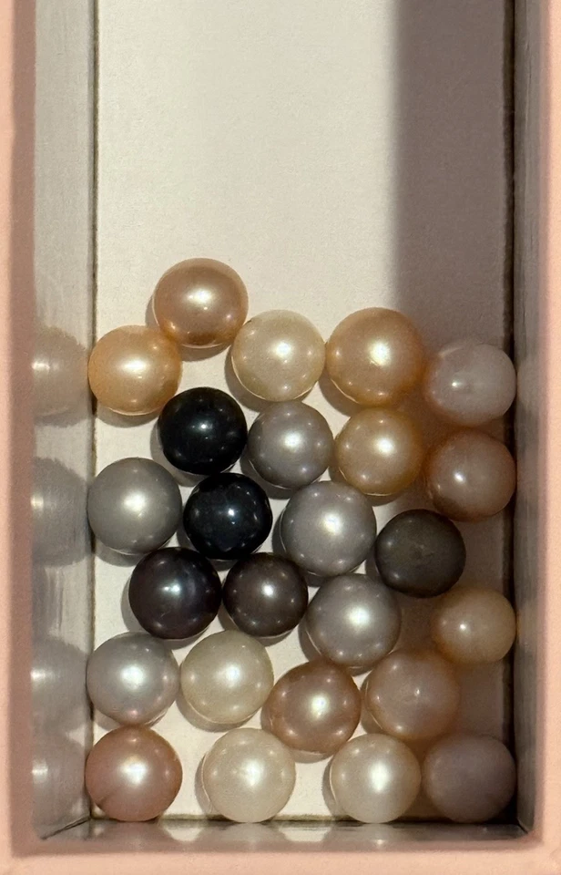 It’s Pearl Time IPT Perlas reales Ostras Akoya 25 unidades tamaños 6,5 mm-8 mm Set #4 Foto 4 de 4