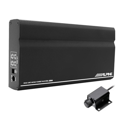 Alpine KTA-200M & RUX-KNOB.2 Bundle: 400W Mono Power Pack Amplifier, Bass Knob