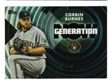 CORBIN BURNES #GN-45 Brewers 2022 Topps Series 2 Generation Now BLACK 144/299 ⚾