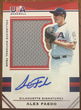 2017 USA Stars & Stripes Jumbo Silhouette Jersey Signatures #6 Alex Faedo /199