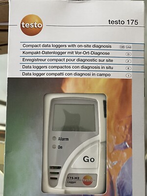 Datenlogger Testo 175-H2,V01.10, 9 Stück mitWandhalterungen, Ohne Batterie.