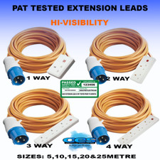 STORM CAMPING EXTENSION LEAD 1 -4 WAY HOOK UP SOCKET CARAVAN 16A 5MT-25MT 240V
