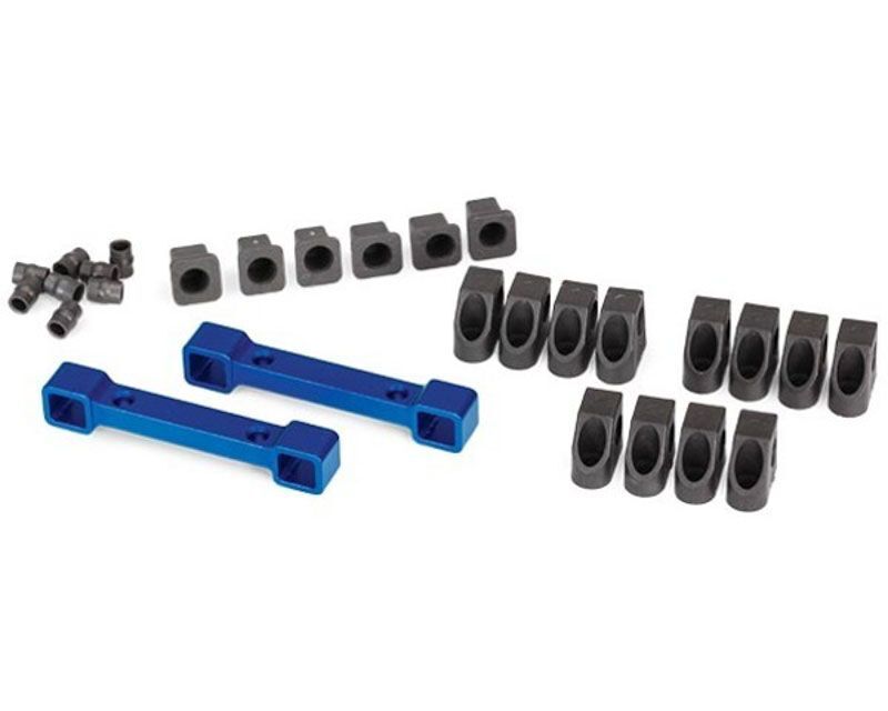 Traxxas 8334X Mounts Suspension Arms Aluminum Blue-Anodized Front and Rear