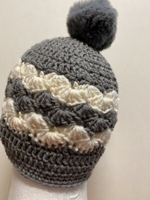 WOMEN Handmade Crochet Beanie Hat Unisex Ski Cap Large