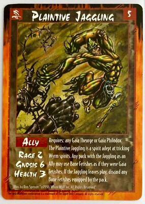 RAGE Apocalypse CCG: LAST ULTRA-RARE PLAINTIVE JAGGLING PROMO~MINT