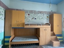 cameretta Letto A Castello Scala Ampia A Contenitore Letto Estraibile Con Reti