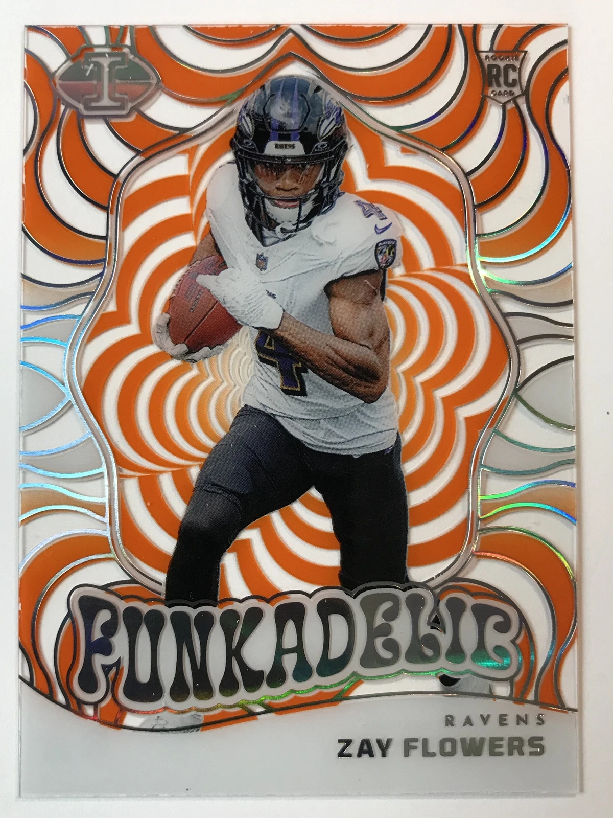 2023 Panini Illusions #20 Zay Flowers Baltimore Ravens Funkadelic Orange RC