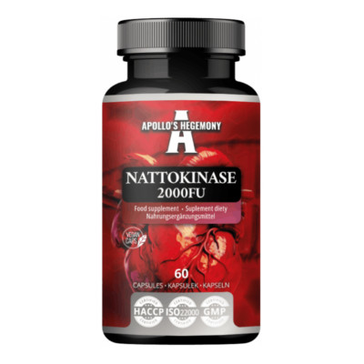 APOLLO'S HEGEMONY Nattokinase 2000FU 60 Kaps   Blutfluss, Enzym, Herzschutz