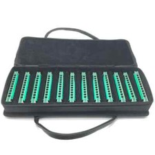 EASTTOP PR020-12 10hole Harmonica Set Professional Blue Diatonic Harmonica Lot