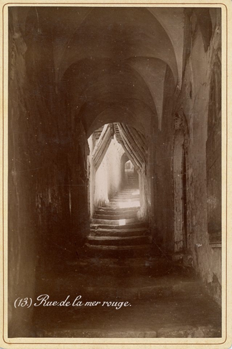 France, Gennes, église St. Eusèpe vintage albumen print. Tirage