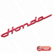 Honda Signature Logo Emblem Badge Sicker Decal Civic Accord Fit Jdm Chrome Red
