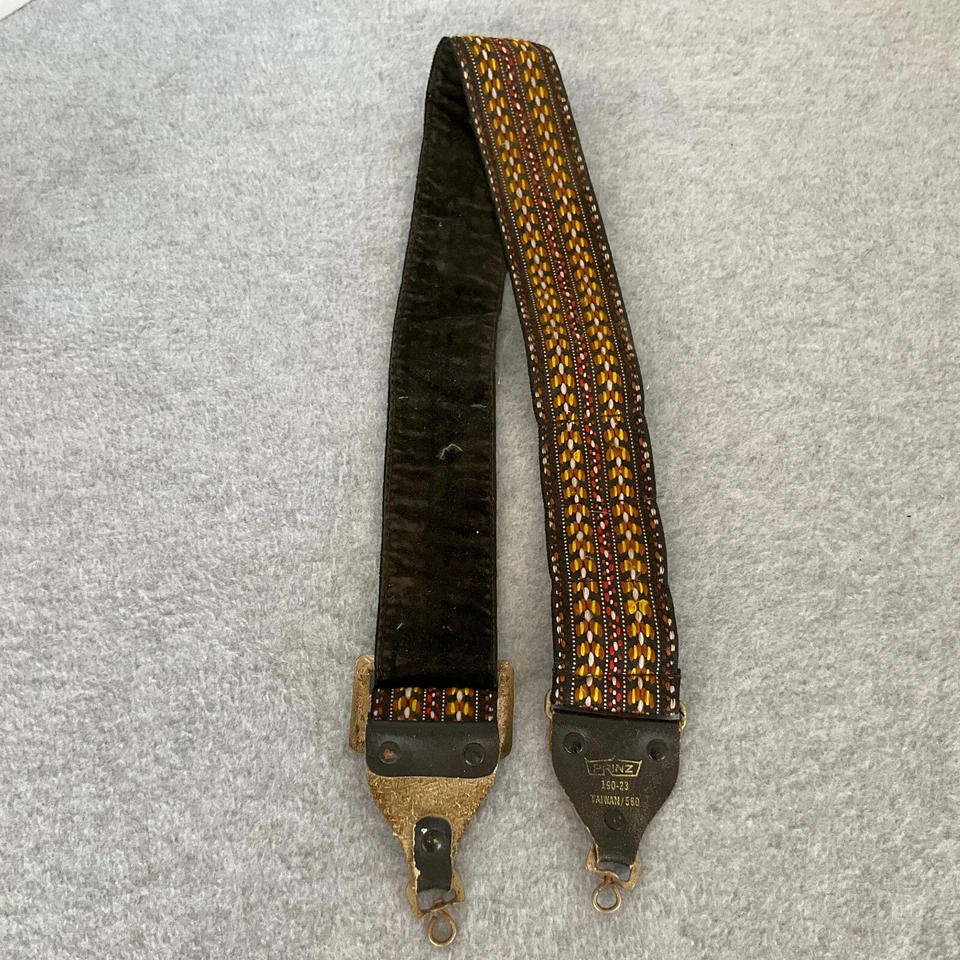 Correa para el hombro Prinz para cámara CUERO AÑOS 70 190-23 Taiwán 560 Hippie nativa colorida Foto 2 de 4