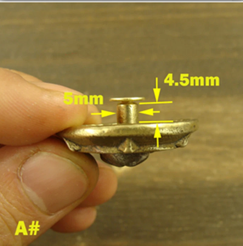 Solid Brass conchos Leathercraft rivet stud Punk screw back Concho - Image 4 of 4