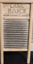 Vintage DUBL HANDI WASHBOARD CO COLUMBUS OHIO WASH BOARD 18"x8 " Laundry Decor