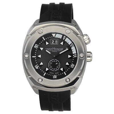 Saint Honoré Depose 863210.1-J08 45 mm Steel Black Rubber Quartz Men's Watch