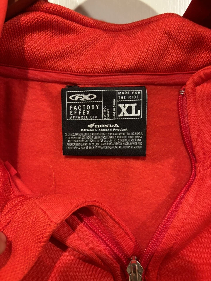 Factory Effex Honda Tracker/Chaqueta de Pista/Sudadera con Capucha Cremallera XL Extraíble Nuevo Foto 4 de 4