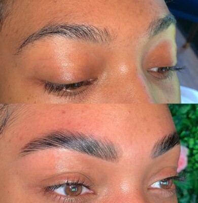 Wimpernlifting und Tönung: 25£/Brauenlaminierung+Wachs+Tönung: 30£/Buch 2 zusammen für nur 40£