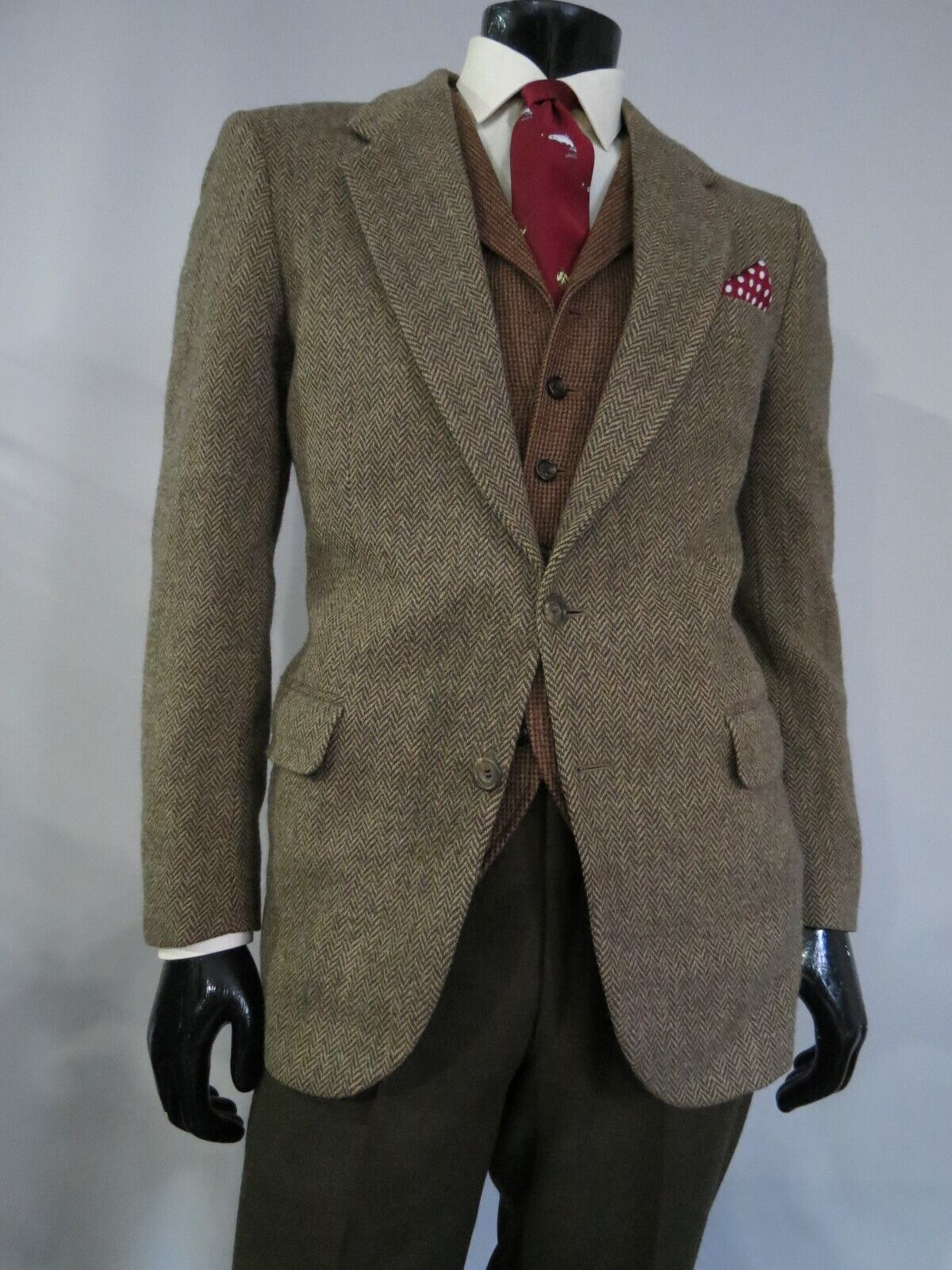Cappotto sportivo in tweed Calvin Klein Made in France by Yves Saint Laurent 42 R