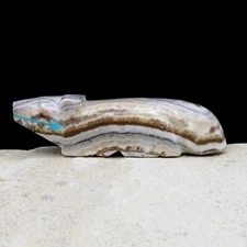 Zuni Fetish-Authentic Native American-Banded Onyx BEAR-Abby Quam Panteah