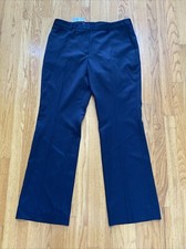 Brooks Brothers Navy Straight Wool Blend Trouser Dress Pants 12 298 New