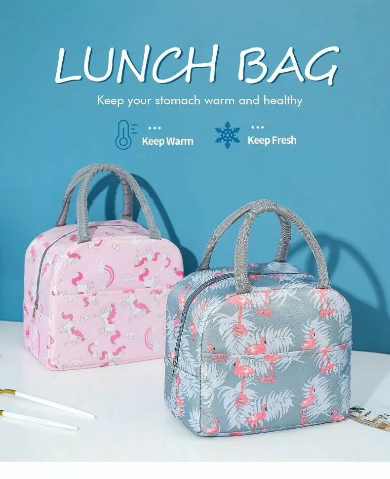 Lunch Box, Insulated Lunch Bag, Mini Waterproof Insulated Lunch Bag,  Portable Insulated Lunch Bag, Lunch Bag For Picnic/school/office (pink)