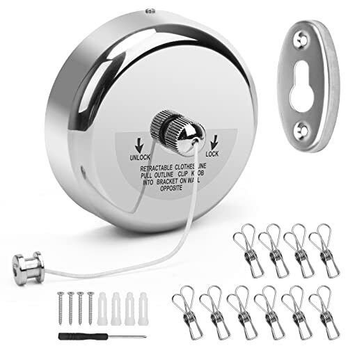 Retractable Clothesline Wall Mounted Heavy Duty Extendable Drying