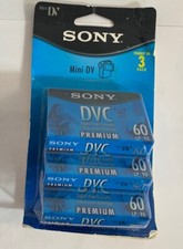 Sony, DVC, DVM60PRR, MiniDV, 60 min 3 Pack : BRAND NEW SEALED UNUSED