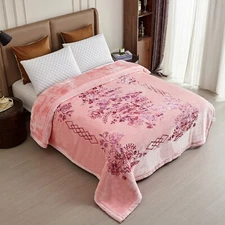 Aztec Plush Fleece Blanket Heavy Thick Winter Bed Blankets King Size Reversible