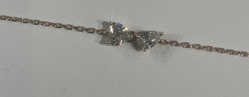 Diamond 14k Rose Gold Moi Et Toi Bracelet - Picture 4 of 11
