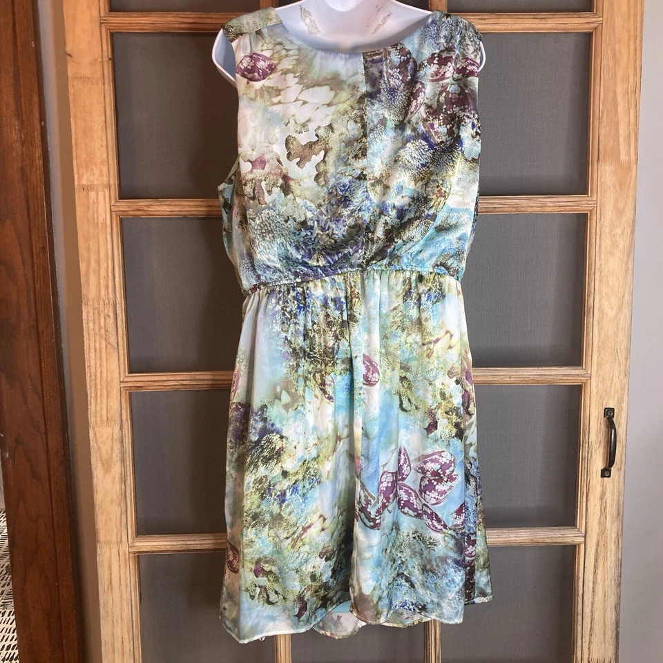 Vestido feminino LUX II azul forrado sem mangas tamanho 1X 19x40 - sem cinto - Imagem 3 de 4