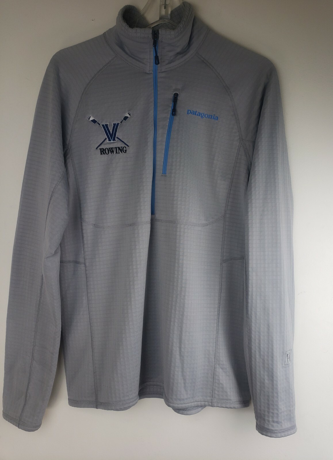 FILA Giacca Patagonia da uomo PolarTec grigio cerniera 1 4 cerniera anteriore tasca taglia Medium